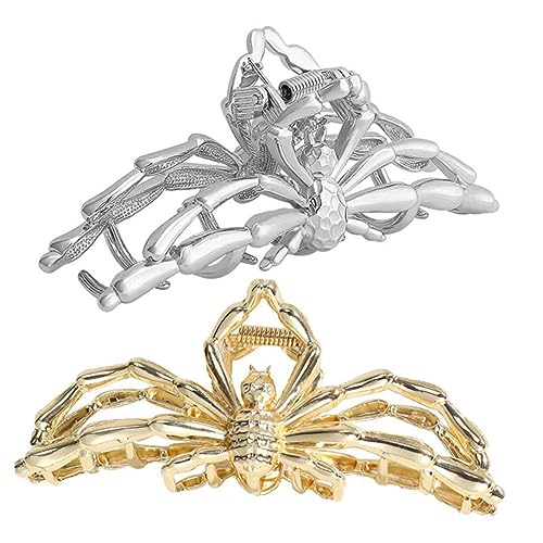 minkissy 2st Spinnenclip Mädchen Spieße Bommeln Sonnenbrillen Für Überbrillen Lustig Sackleinen Zappeln Große Haarnadel-haarnadel Gürtel Armbänder Frauenhaarnadel Haarklammern Abs Legierung von minkissy