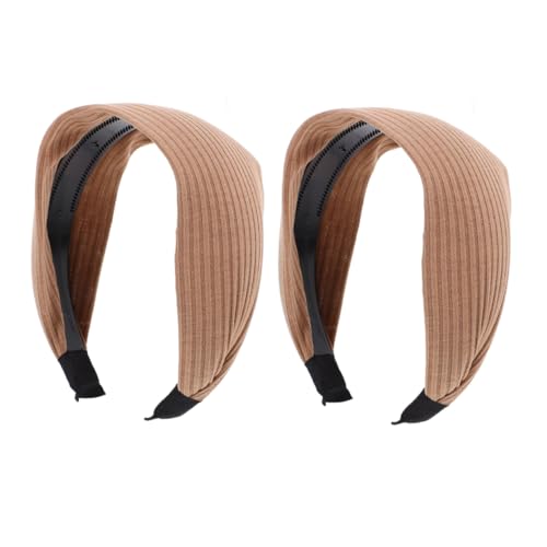 minkissy 2stücke Breites Haarband Dekorierte Stirnband Kopfschmuck Für Damen Stirnband Rutschfeste Haarband Kostüm Haar Zubehör von minkissy
