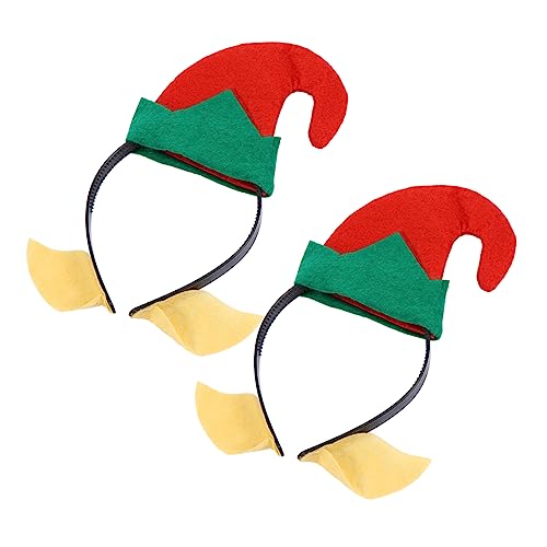 minkissy 2st Weihnachtsstirnband Weihnachtsdeko Stirnbänder Lustig Stoff Haarschmuck von minkissy