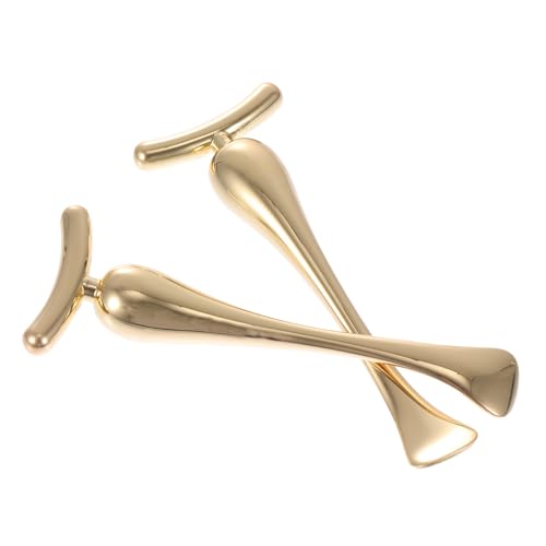 minkissy 2stücke Augencreme-löffel Aus Zinklegierung Augencreme-stifte Augenmassagegeräte Creme-einführstifte Effektive Hautpflege Und Anwendung Unterwegs von minkissy