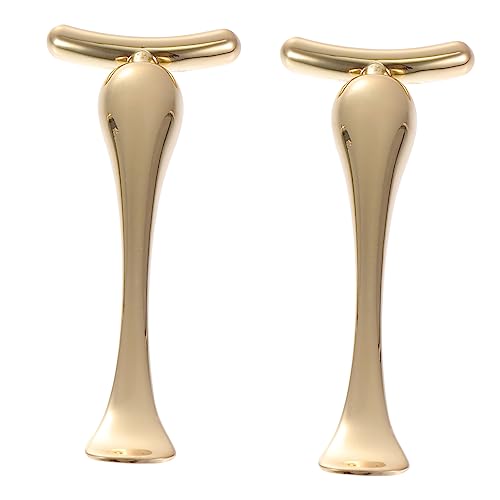 minkissy 2stücke Augencreme-löffel Aus Zinklegierung Augencreme-stifte Augenmassagegeräte Creme-einführstifte Für Effektive Hautpflege Und Elastizität von minkissy