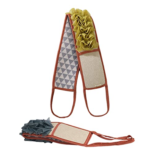 minkissy 2stücke Badetücher Mit Doppelter Funktion Lange Peelingtücher Mit Blumenmotiv Für Körperreinigung Und Peeling von minkissy