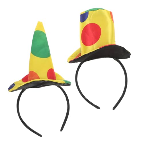minkissy 2stücke Clown Stirnband Mit Hut Für Party Karneval Und Halloween Kostümaccessoires Bequemes Material Für Erwachsene von minkissy