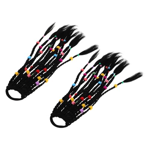 minkissy 2stücke Geflochtene Pferdeschwanz Perücken Für Frauen Mädchen Haarteile Haarverlängerungen Haarschmuck Zubehör Für Party Alltag von minkissy