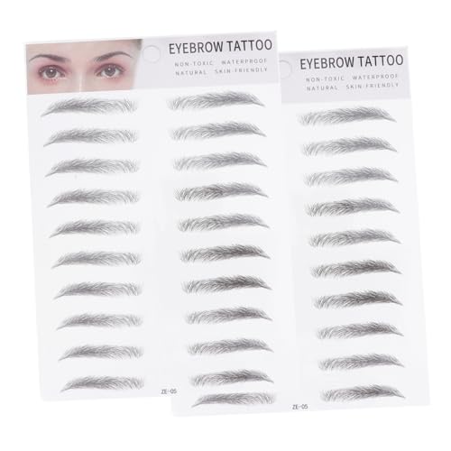 minkissy 2stücke Augenbrauen-imitation Künstliche Augenbrauen Haarähnliche Augenbrauen-transferaufkleber Augenbrauen-tool Für Männer Und Frauen Farbe Schwarz von minkissy