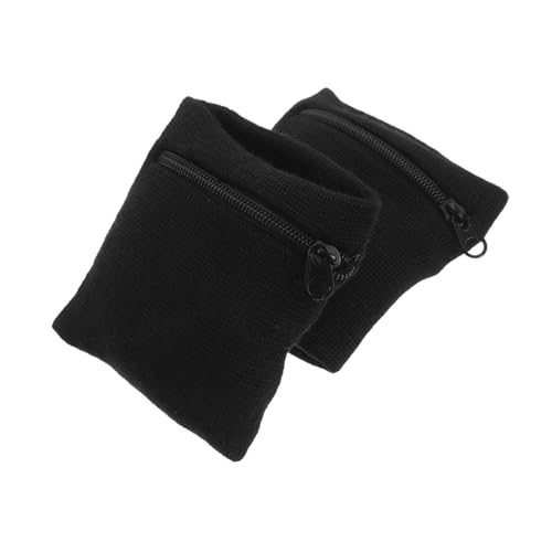 minkissy 2stücke Handgelenk-geldbörse Mit Reißverschluss Baumwoll-armbandtasche Schlüsselhalter Für Fitness Sport Laufen Gehen Wandern Reisen von minkissy