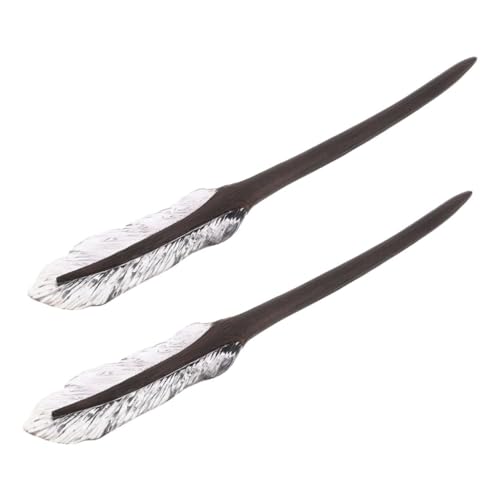 minkissy 2stücke Holz Haarstäbchen Chinesischer Stil Vintage Handgefertigt Für Frauen Und Mädchen Zum Tragen Im Alltag Partys Minimalistisches Design Leicht Und Lebendig Feminine Note von minkissy