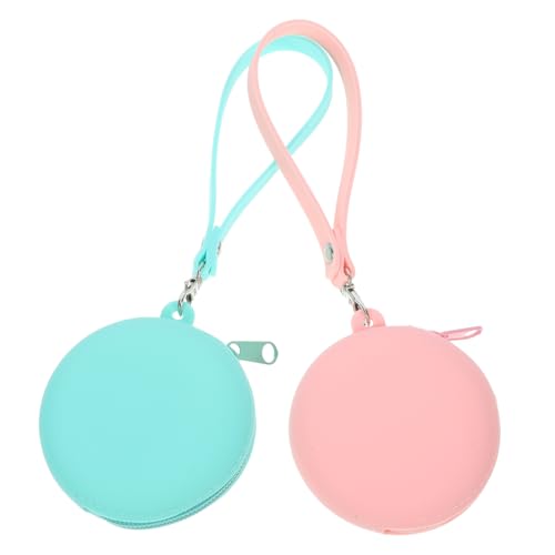 minkissy 2stücke Kopfhörertasche Aus Silikon Mit Reißverschluss Organizer Für Elektronik Kabelaufbewahrungstasche Reise-Organizer Für Elektronik Kleine Tasche Zum Tragen Von Kabeln Und von minkissy