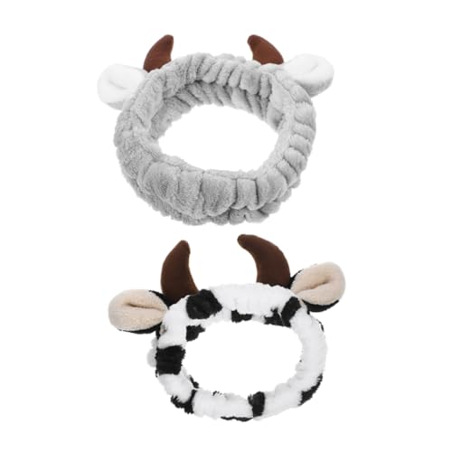 minkissy 2stücke Kuh-print Stirnband Mit Küheohren Kostüm-kopfbedeckung Für Halloween Cosplay Und Verkleidung Geburtstagsdekorationen von minkissy