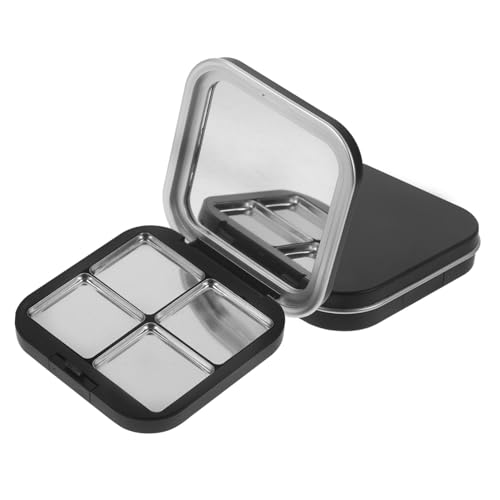 minkissy 2stücke Leere Lidschattenpaletten Schwarze Make-up-Organizer Leicht Tragbar Für Kosmetik Aufbewahren von minkissy