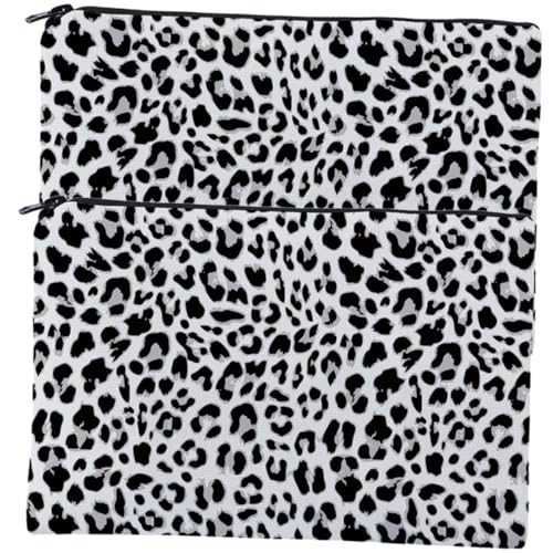 minkissy 2stücke Leopard Print Kosmetiktaschen Reise-Make-up Organizer Für Damen Tragbare Toilettentaschen Praktische Aufbewahrung Für Kosmetik Und Pflegeprodukte von minkissy