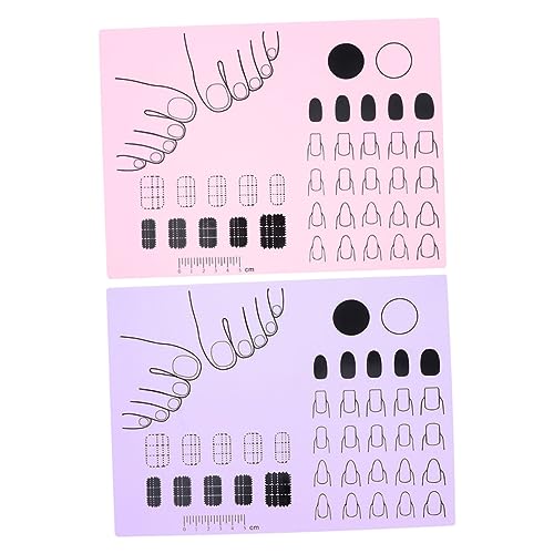 minkissy 2stücke Maniküre-kissen Wiederverwendbar Nagel-handkissen Aus Silikon Für Maniküre-übung Für Salonbedarf Nailart-training Für Heimanwender von minkissy