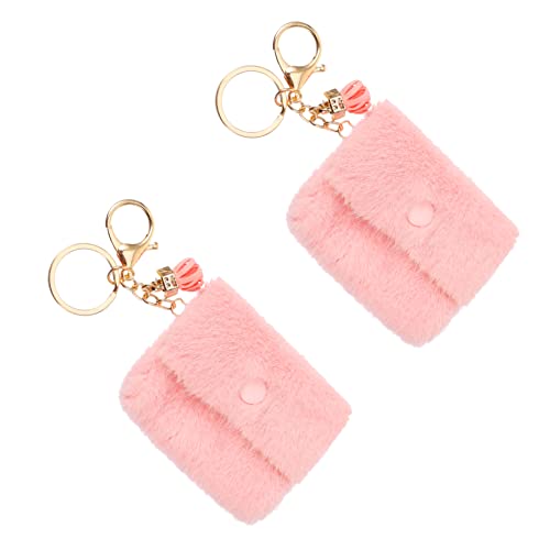minkissy 2stücke Mini Schlüsselanhänger Münzbeutel Pastellfarben Zur Aufbewahrung Von Kleingeld Kabeln Taschenanhänger Für Handtaschen Oder Schlüsselbunde von minkissy