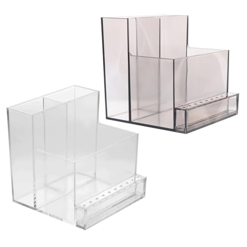 minkissy 2stücke Nagelbohrer Aufbewahrungsbox Nagelbohrer-bits Organizer Nagelwerkzeug-halter Mit Transparentem Design Für Einfache Organisation Und Lagerung Im Nagelstudio Hause von minkissy