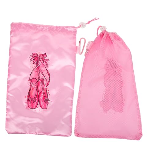 minkissy 2stücke Netzbeutel Für Ballettschuhe Atmungsaktives Kordelzugdesign Passend Für Junge Mädchen Und Damenballettschuhe Schützt Vor Feuchtigkeit Und Beschädigungen Für Reisen von minkissy