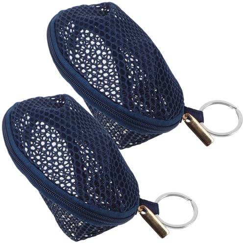 minkissy 2stücke Netztasche Für Reisen Mit Reißverschluss Organizer Für Persönliche Dinge Tragbarer Kulturbeutel Make-up-Tasche Aus Netzstoff Reise-Make-up-Tasche Mit Ring von minkissy