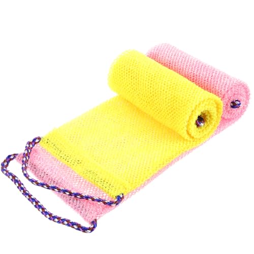 minkissy 2stücke Peeling Duschtuch Mit Zugseil Für Bad Rückenschrubber Peeling-badetücher Zum Peeling Und Waschen Des Rückens Badewaschtücher Aus Robustem Material Zum Entfernen Von Peeling von minkissy