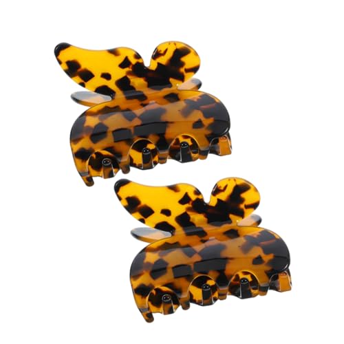 minkissy 2stücke Schmetterlingsform Haarklammern Acetat Kleine Klammern Für Dickes Haar Vielseitiges Haar-accessoire Für Frauen von minkissy