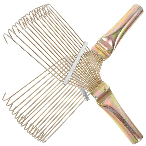 minkissy 2stücke Wolle Rechen Aus Hochleistungsstahl Für Tierhaare Kämme Mit Glatter Griff Für Effektives Kardieren Und Kämmen Tragbar Für Wolle Und Pet Haar von minkissy