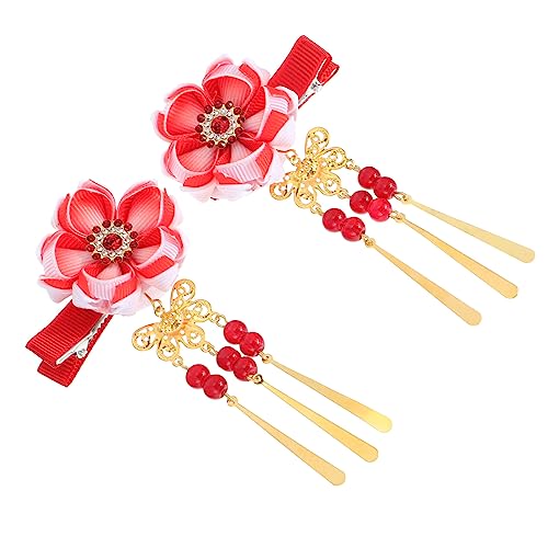 minkissy 3 Paare Haarnadel Hanfu-haarspange Kimono-haarschmuck Japanische Retro-haarspange Asiatische Haaraccessoires Haar Klammern Hochzeit Fräulein Bettwäsche Aus Baumwolle Zubehör von minkissy