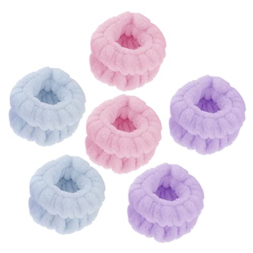 minkissy 3 Paare Armband Spa-Stirnband zum Waschen des Gesichts Spa-Wäsche Armbänder femmansoe weible Handgelverband Haarband Handtücher Handgelenktücher zum Waschen des Gesichts Flanell von minkissy