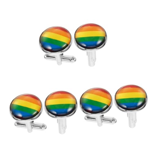 minkissy 3 Paare Regenbogen-Manschettenknöpfe Arm Männer Ärmel Hemd ihn Smoking Manschettenlinks Herrenmanschettenelemente Anzug Schmuck Zinklegierung minkissy 3 Paare Regenbogen-Manschettenknöpfe Arm Männer Ärmel Hemd ihn Smoking Manschettenlinks Herrenmanschettenelemente Anzug Schmuck Zinklegierung von minkissy