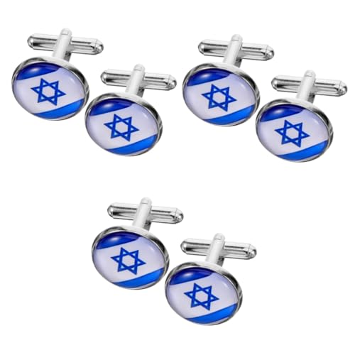 minkissy 3 Paare israelische Manschettenknöpfe Hemdmanschettenknöpfe Manschettenknöpfe an den Ärmeln Manschettenknöpfe mit israelischer Flagge Anzug Manschettenknöpfe Kleidung Zinklegierung minkissy 3 Paare israelische Manschettenknöpfe Hemdmanschettenknöpfe Manschettenknöpfe an den Ärmeln Manschettenknöpfe mit israelischer Flagge Anzug Manschettenknöpfe Kleidung Zinklegierung von minkissy