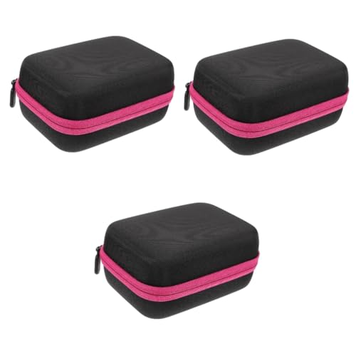 minkissy 3 STK Aufbewahrungstasche Tragetasche Tragbarer Make-up-Organizer Reisetaschen Seesäcke für unterwegs ätherisches Öl Beutel mit ätherischen Ölen Rollflaschen-Organizer Koffer Rosa von minkissy