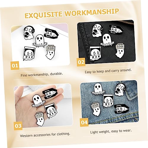 minkissy 3 Sätze Brosche Kopfhörer Koffer Pin Für Rucksäcke Emaille Kleidung Brosche Punk Pin Musik Pin Emaille Pin Rucksack Goth Pin Kleidung Abzeichen Brosche 5 Stücke * 3 von minkissy