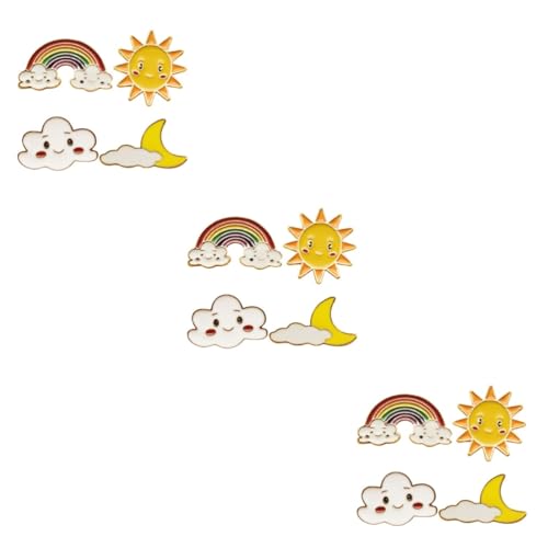 minkissy 3 Sätze Cartoon Broschen Wolken Und Regenbogen Designs Dekorative Anstecknadeln Für Kleidung Zufällige Styles Für 4 Stück * 3 von minkissy