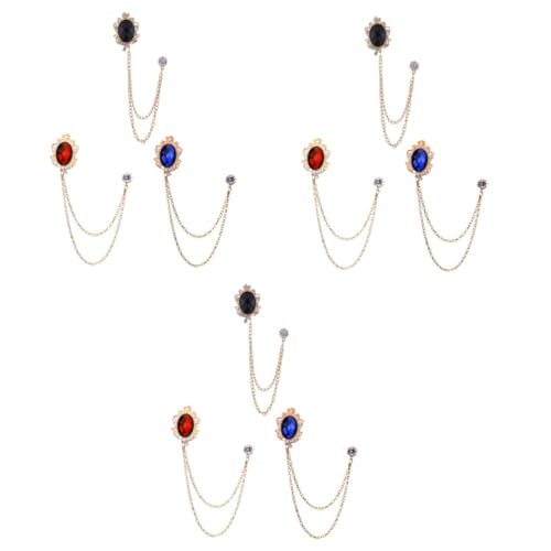 minkissy 3 Sätze Herren Brosche Mit Kette Anhänger Anstecknadel Für Anzüge Schmuckaccessoires Stilvolles Design Für Besondere Anlässe 3 Stück * 3 von minkissy