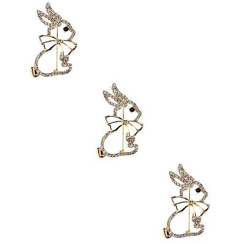 minkissy 3 Sätze Kaninchen Broschen Niedliche Anstecknadeln Für Kleidung Dekorative Pins Für Damen Cartoon Bunny Design Accessoires Für Jacken Taschen Und Hüte 2 Stück * 3 von minkissy