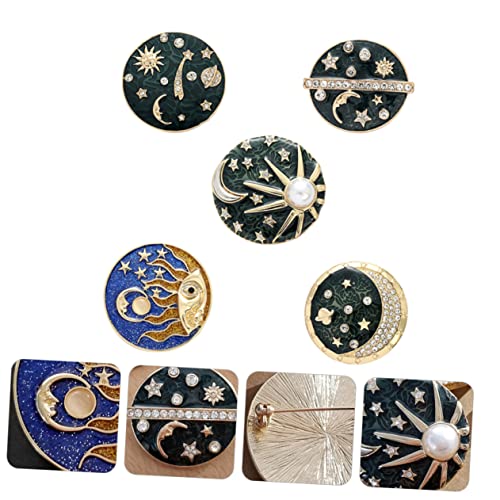 minkissy 3 Sätze Milchstraßen Brosche Brosche Corsage Förmige Blaue Cartoon Brosche Befestigungsbrosche Dekorative Brosche Kleidungsbrosche Stilvolle Brosche 5 Stücke * 3 von minkissy