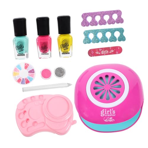 minkissy 3 Sätze Nail- -Set Spielzeug kinder schminkset kinderschminken set Nailart-Kit Glitzerpuder Kidcraft-Spielset Kinderspielzeug Mädchenspielzeug Nailart-Kit für Mädchengeschenk von minkissy