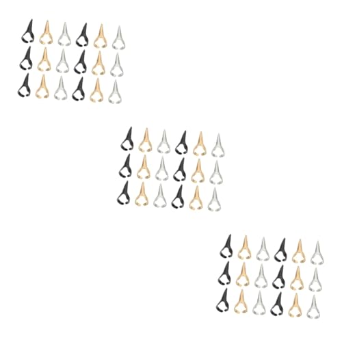minkissy 3 Sätze Punk Finger Ringe Nagelkrallen Halloween Cosplay Zubehör Metallische Fingerringe Gold Silber Und Schwarz Für Kreative Kostüme 30 Stück * 3 von minkissy