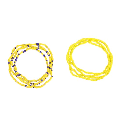minkissy 3 Sätze Teiliges Bauchkette Perlen Stilvolle Taillenkette Für Frauen Und Mädchen Für Strand Party Und Nachtleben Langlebig Und Leicht 6 Stücke * 3 von minkissy