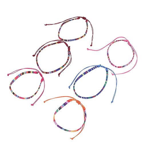 minkissy 3 Sätze Teiliges Boho Fußkettchen Für Damen Verstellbare Geflochtene Fußketten Für Sommer Perfekter Strand Party Schmuck Farbenfrohe Designs 6 Stück * 3 von minkissy