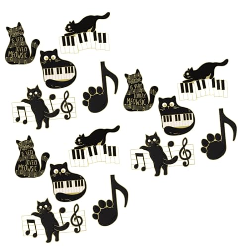 minkissy 3 Sätze Teiliges Katzen Piano Noten Anstecknadel Brosche Für Kleidung Rucksack Taschen Dekorative Tier Brosche Hochwertigem Legierungsmaterial Für Katzenliebhaber 5 Stück * 3 von minkissy