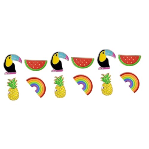 minkissy 3 Sätze Teiliges Kreative Broschen Regenbogen Tukang Cartoon Brosche Für Damen Einzigartiger Brustpin Für Kleidung Stilvolle Dekoration Für Frauen 4 Stücke * 3 von minkissy