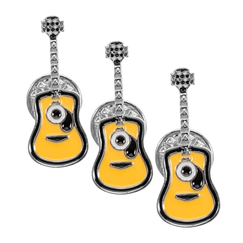 minkissy 3 Sätze Teiliges Punk Gitarren Broschen Vintage Guitar Lapel Pins Für Kleidung Taschen Jacken Einzigartige Für Partys Besondere Anlässe 3 Stück * 3 von minkissy
