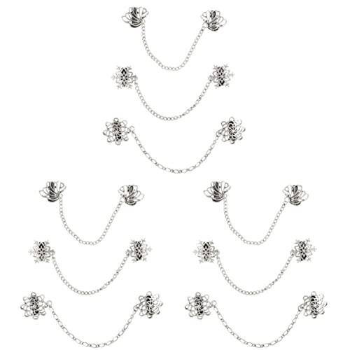 minkissy 3 Sätze Teiliges Retro Suit Chain Broschen Hemdkragen Clips Mit Dekorativen Ketten Für Anzüge Schals Und Vintage Accessoire Für Damen Und Herren 3 Stück * 3 von minkissy