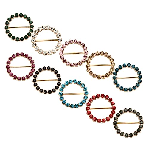 minkissy 3 Sätze Teiliges Schal Ringe Multifunktionale Shirt Clips Für Damen Dekorative Schnallen Für Hochzeiten Partys Und Täglichen Gebrauch Gemischte Farben 10 Stück * 3 von minkissy