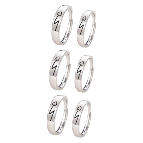 3 Sätze Verstellbare Partner Ringe Für Damen Herren Eheringe Für Valentinstag Hochzeitsringe Minimalistisch Langlebig 2 Stück * 3 3 Sätze Verstellbare Partner Ringe Für Damen Herren Eheringe Für Valentinstag Hochzeitsringe Minimalistisch Langlebig 2 Stück * 3 von minkissy