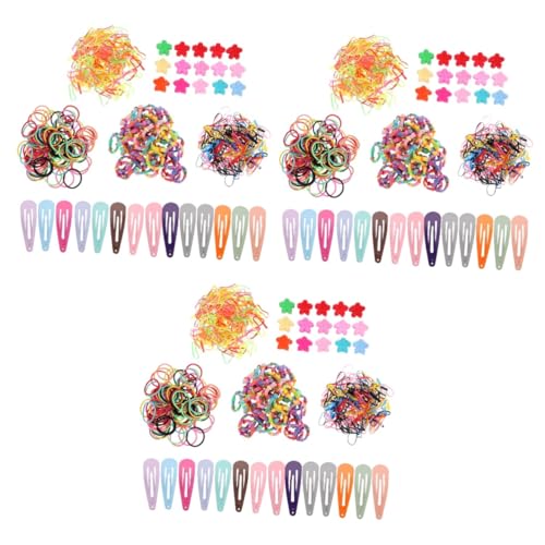 minkissy 3 Sets Kinder Kopfbedeckung Schöne Haar Seil Mädchen Haar Krawatten Kit Trendy Haarspangen Haarspangen für Schleifen Pferdeschwanz Halter Winzige Haarspangen Kid Anzug Halterung Baby von minkissy