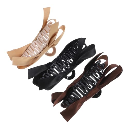 minkissy 3stücke Haarklammern Mit Schleife Große Haarklammern Für Damen Dekorative Haarspangen Für Alltag Und Party von minkissy