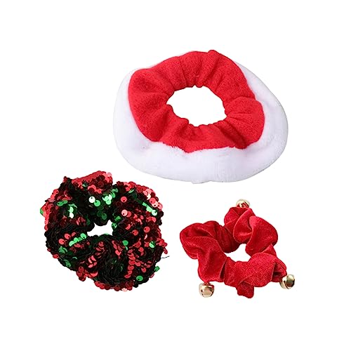 minkissy 3 Stk Haargummi Mit Pailletten Flauschiger Chiffon Scrunchie Haarschmuck Für Damen Spirale Haargummi Haarbänder Für Damenhaar Haargummis Pompom Haarband Fräulein Blitz Armband von minkissy