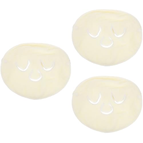minkissy 3 Stk Maske Handtuch Tücher Luffa-badetuch Dame Schönheit Handtuch Gesichtsdampferhandtuch Papierhandtuch Gesichtspeelingbürste Peeling-badetuch Spa Masken Seide Polyester Beige von minkissy