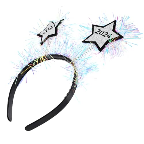 minkissy 3stücke Stirnband Mit Zahlenzeichen Und Sternendekor Für Silvesterparty Dekoratives Haar-accessoire Für Party Einzigartiges Kostümzubehör Und Gastgeschenk von minkissy