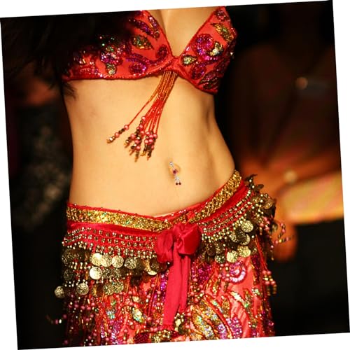 minkissy 3 Stück Bauchnabelpiercing aus mit Anhänger Glänzend und Hautfreundlich Modisches Bauchschmuck für Damen Geeignet für Alltag und Besondere Anlässe von minkissy