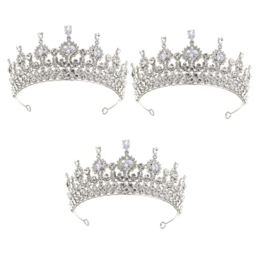 3st Brautkrone Festzugskrone Für Frauen Persönlich Gotischer Barock Strass-hochzeit Barocke Haartiara Scharlachroter Hexenkopfschmuck Prinzessin Zirkon Königin Metall Fräulein von minkissy